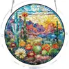 Enfeites de Pendurar na Janela Vista do Rio do Jardim Colorido Novo Captador de Luz Janela Amazon Puzzle Decorações de Acrílico Luz da Lua