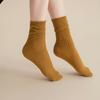 Meias Slouch Listradas Brancas Novas para Mulheres, Cano Longo Estilo Coreano de Outono, Outono e Inverno Algodão Grosso Versátil Cano Médio Meias Slouch Femininas