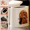 Cubo de Basura Sándwich Doméstico de Doble Capa Estilo Antiguo, Cesto de Papel Creativo para Baño de Aspecto Sofisticado, Cubo de Basura Doméstico de Lujo Ligero para Sala de Estar
