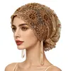 Estilo Boutique de Alta GamaNueva Moda Bordado con Cuentas Encaje Borla Cola de Sirena Tocado