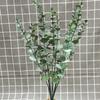 Folhas de eucalipto artificiais transfronteiriças 10 folhas de eucalipto em decoração decorativa para casa casamento arranjo de flores de 50 cm planta verde