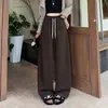 Tiro real Pantalones deportivos americanos 2026 Otoño/Invierno Nuevos Pantalones de pierna ancha para mujer Estilo perezoso holgado Pierna curva Casual Pantalones largos