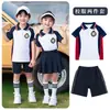 Roupas de jardim para creche verão estilo faculdade roupas de aula manga curta Roupa esportiva terno infantil uniforme de escola primária verão Novo