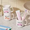 Série Divertida de Copos Desenho Animado Criativos para Escovar os Dentes de Crianças, Copos Simples Domésticos para Enxaguar a Boca, Escovas de Dente de Plástico Fofas Anti-Queda para Bebês