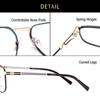 Nuevo armazón de gafas para hombre cómodo caja espejo de cerca armazón óptico de metal 5086