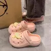 Zuecos de EVA de Venta Caliente para Exteriores que Aumentan la Altura para la Temporada de Regreso a Clases, Sandalias Cerradas Elegantes y Modernas para Playa, Antideslizantes y Transpirables para Mujer