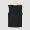2026 Transfronterizo Amazon Primavera/Verano Chaleco de Algodón Puro con Escote Halter Hombros Descubiertos Adelgazante Sin Mangas Camiseta Base Camisola para Mujer
