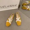 Zapatos Romanos Suaves de Verano 2026 para Mujer, Estilo Francés, Combinados con Faldas, Zapatos Elegantes Tipo Balerina Khaki para Mujer