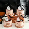 Decoraciones para Pastel de Halloween 2026 Adornos Lindos de Fantasma de Dibujos Animados Ojos Divertidos Perlas de Caramelo Murciélago Toppers Inserciones