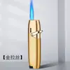 Personalidade Criativa Mini Isqueiro a Jato à Prova de Vento Chama Azul Design à Prova de Vento para Buraco Profundo Portátil Recarregável Atacado