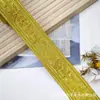 Fita étnica bordada dourada e prateada, renda para roupas étnicas Miao e Yi, acessórios de acabamento para Hanfu antigo e figurinos de ópera