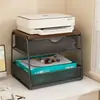 Suporte de Armazenamento para Impressora de Mesa, Copiadora Pequena Doméstica, Organizador Multifuncional de Arquivos