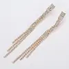 Pendientes de Moda Transfronterizos de Moda, Pendientes Largos Creativos con Pedrería, Joyería para Mujer de Venta Caliente E415