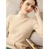 Jersey de cuello alto para mujer, otoño e invierno, camisa negra gruesa, ajustada y cálida, novedad de 2024.