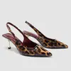Sandalias de Tacón Alto con Estampado de Leopardo Transfronterizas de Comercio Exterior para Mujer Verano 2026 Nuevo Estilo Stiletto Punta Fina Europeas y Americanas Sexy Sandalias de Punta Cerrada para Mujer