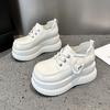 Mocasines de Suela Gruesa para Mujer Primavera 2026 Nuevos Zapatos Pequeños de Cuero Estilo Británico con Plataforma Oculta de Tacón de Cuña para Aumentar la Altura