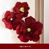 Decoração de Quarto de Casamento, Decoração de Flores de Casamento, Flores Plissadas Tridimensionais, Papel de Parede com Flores Artificiais para Casamento para Fundo de Quarto, Painel de Casamento
