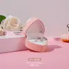 Dia dos Namorados Coração em Forma de Flor Eterna Caixa Anel Pingente Flores Confissão Joias Caixa de Embalagem Pingente Rosa Caixa de Presente