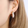Pendientes de circonita con perla para mujer, joyería transfronteriza, diseño de nicho de alta gama, elegantes, retro, combinables.