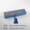Nuevo Embalaje de Borla para Joyería con Patrón de Dragón Rojo y Azul Caja de Almacenamiento de Joyería Anillo Colgante Pulsera Caja de Cuentas de Buda
