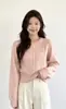 Suéter de punto grueso de color liso estilo coreano con trenzas para mujer, nuevo para otoño e invierno, ajuste ceñido, cuello redondo, manga larga, jersey base