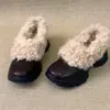 2026 Estilo Coreano Invierno Cálido Persona Baja Moda Viaje Suela Gruesa Peludos Zapatos Mujer Sin Cordones Casual Zapatos de Algodón Zapatos Individuales