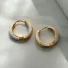 Brincos de Argola Esmaltados Vermelhos Estilo Hong Kong Vintage para Mulheres, Sensação de Luxo para o Ano Novo, Argolas Lisas para Outono e Inverno, Presilhas de Orelha Elegantes, Acessórios de Orelha