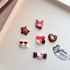 Mini lindo dibujos animados kt resina accesorios accesorios para joyería Año Nuevo otoño e invierno rojo vino material para carcasa de teléfono móvil venta al por mayor