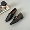 Zapatos planos populares estilo francés, clásicos, de corte bajo, punta cuadrada para mujer, nueva colección otoño 2026, zapatos de trabajo negros cómodos y versátiles
