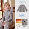 Ropa interior de cuello alto para niñas jellybaby, top cálido de otoño para niños, ropa de bebé, camiseta de manga larga para niños