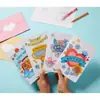 Regalo del Día del Maestro Tarjeta de Felicitación para Colorear Hecha a Mano DIY Materiales para Hacer Tarjetas de Regalo para Maestros