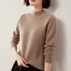 Suéter tipo jersey de punto con hombro raglán, holgado y ajustado, de cachemira, cuello alto simulado, otoño e invierno, grueso, ajustado, básico holgado