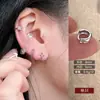 Brincos Minimalistas de Zircônia Estilo Coreano para Mulheres, Presilhas de Orelha Unisex Simples e Modernas, Brincos Versáteis Estilo Doce-Descolado