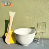 Traje de recipiente para mascarilla de silicona de cuatro piezas salón de belleza película suave polvo spa herramienta mezcladora varilla molde taza medidora mezcla