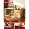 Caja de Almacenamiento Cosmético Cajón de Escritorio Tipo Madera Almacenamiento Encimera Perfume a Prueba de Polvo Gabinete Pequeño Estante de Almacenamiento de Mesa