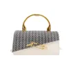 Bolsa de ombro e transversal versátil de moda nicho, nova bolsa feminina de atacado transfronteiriço 2026, bolsa caixa color-blocking única, moderna