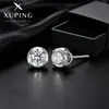 Pendientes redondos geométricos estilo minimalista ins Xuping, clásicos para uso diario fáciles de combinar, aleación de cobre, pendientes compactos y elegantes al por mayor