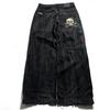 Jeans Anchos Estilo Polar Y2K Transfronterizos para Chico Grande con Estampados de Dibujos Animados Hip-Hop, Pantalones Anchos de Cintura Alta Modernos Harajuku