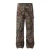 2024 Vibe Americana Rama Camuflaje Estampado Completo Retro Viejo Holgado Recto Casual Pantalones Cargo Hombres No