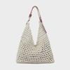 Bolsa de Palha 2026 Nova Bolsa Feminina Outono e Inverno Versátil Grande Capacidade Ombro Único Casual Estilo Férias Bolsa de Praia para a Beira-Mar