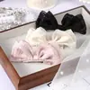 Diadema de Textil Nieve Cuadros Flocado Prensado en Bordes Accesorios para el Cabello Lazo de Corbata DIY Ramo Caja de Regalo Correa de Embalaje