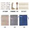 Traje de bolsillo de lino con cordón de Navidad, calendario de Adviento, cuenta regresiva, etiqueta de madera, traje en stock, bolsillo con cordón, venta al por mayor