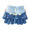 Nuevos Guantes de Dibujos Animados Estéreo para Niños Invierno Engrosados Cálidos Niños y Niñas Bebé Tejidos de Cinco Dedos
