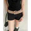 Cinturón Retro de Ante para Mujer, Nuevo Cinturón Adelgazante de Cintura Alta Y2K, Cinturón de Cuero Casual Simple de Gama Alta