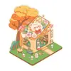 Pegatinas de Paisajismo 3D Cabaña Estéreo Escena Miniatura Linda Pegatinas Juego de Negocios Simulación Pegatinas para Apilar Hechas a Mano
