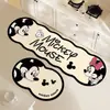 Alfombrilla de Cocina Absorbente Antideslizante de Tierra de Diatomeas de Dibujos Animados, Juego Irregular de Dos Piezas para Piso de Baño, Felpudo para Puerta de Inodoro, Alfombrilla de Piso de Dibujos Animados