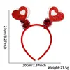 Diadema Día de San Valentín Chino Creativa Propuesta de Boda Disfraz Decoración de Corazón Tocado Romántico Diadema de Corazón de Melocotón Hebilla para el Cabello