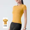 Primavera y Otoño nuevo deportivo ajustado de manga corta para mujer ropa de yoga top para mujer Sudeste Asiático transfronterizo correr fitness camiseta interior