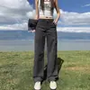 Jeans de trabalho de cor laranja sólida com múltiplos bolsos para mulheres, corte solto, modelador, valorizador, único, moderno, calças versáteis de perna reta
