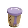 Taza de Fruta Portátil de Grado Alimenticio con Tenedor Integrado, Caja de Conservación, Sellada para Refrigerador, Adecuada para Estudiantes y Trabajadores de Oficina para Llevar al Salir